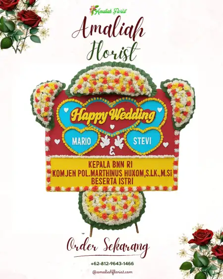 Papan Bunga Pernikahan Bangsongan